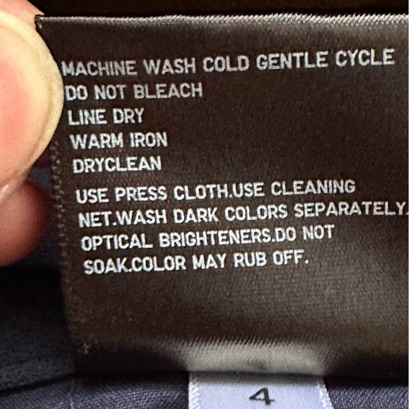 No Tag Blue High Waisted wide Leg Belted.Has Pockets Has Crease in Front Sz L. - Picture 6 of 12